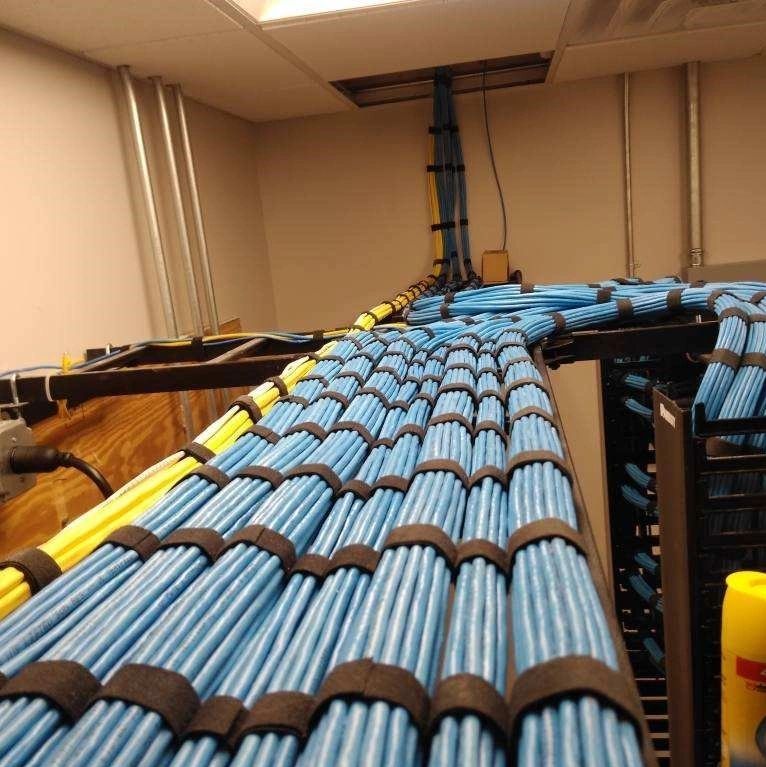 Structured cabling rack installation