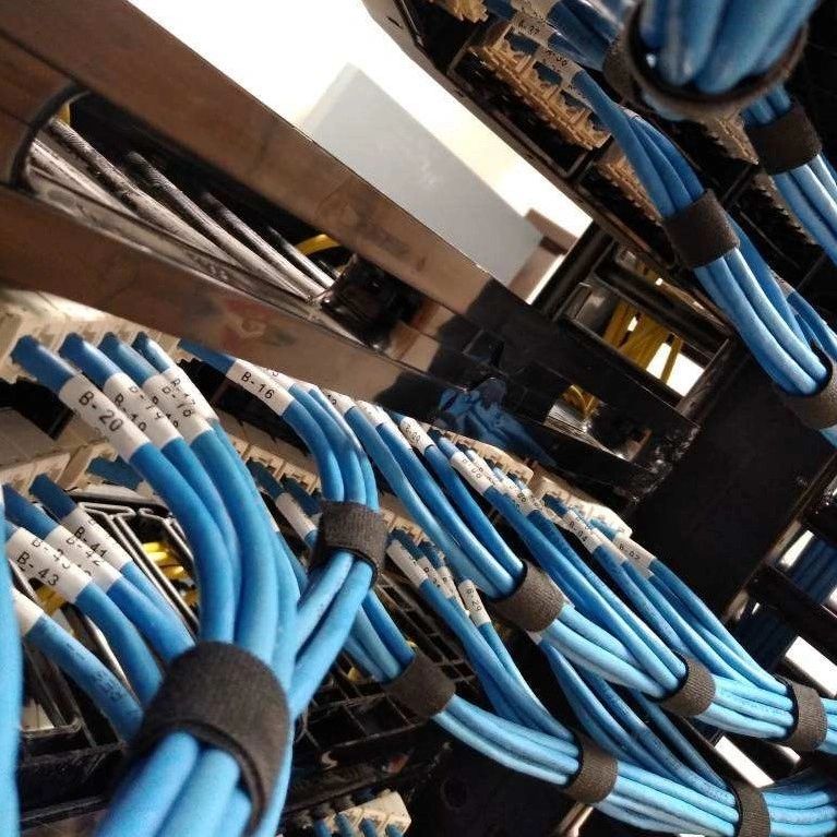 Network rack and patch panels